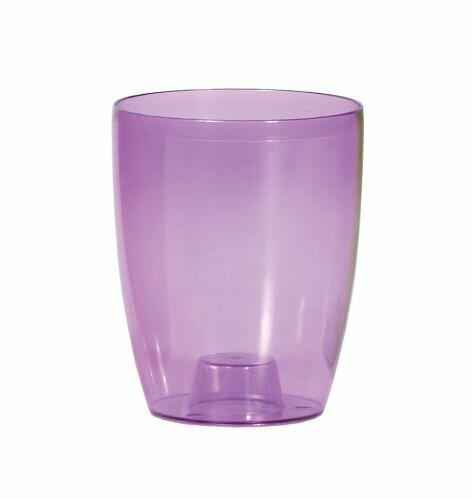 Doniczka COUBI ORCHID wysoka fioletowa transp. 16cm