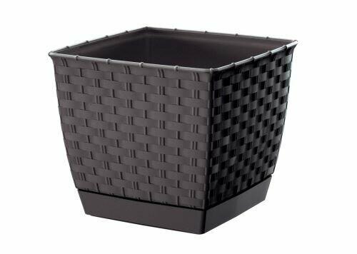 Doniczka kwadratowa RATOLLA SQUARE umbra 22cm