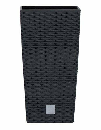 Doniczka RATO KWADRATOWA + złoże antracyt 17cm