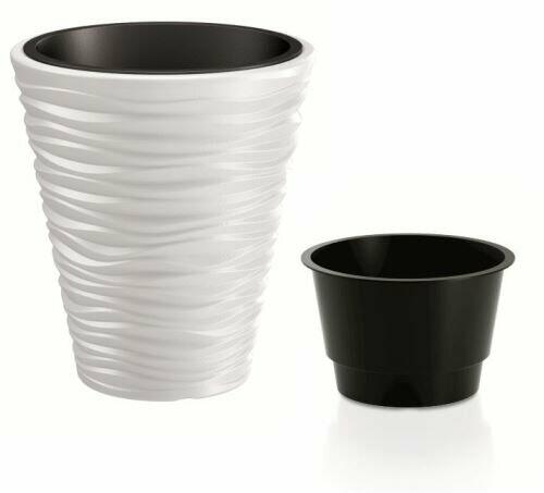 Doniczka SAND + depozyt biały 29,5 cm