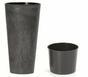 Doniczka TUBUS SLIM EFFECT + osad antracyt 20 cm
