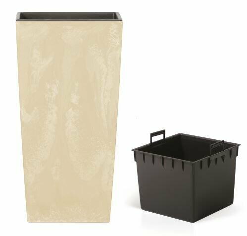 Doniczka URBI SQUARE BETON EFFECT piasek 14 cm