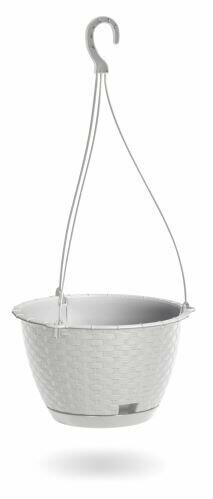 Doniczka wisząca RATOLLA ROUND W biała 24,3 cm