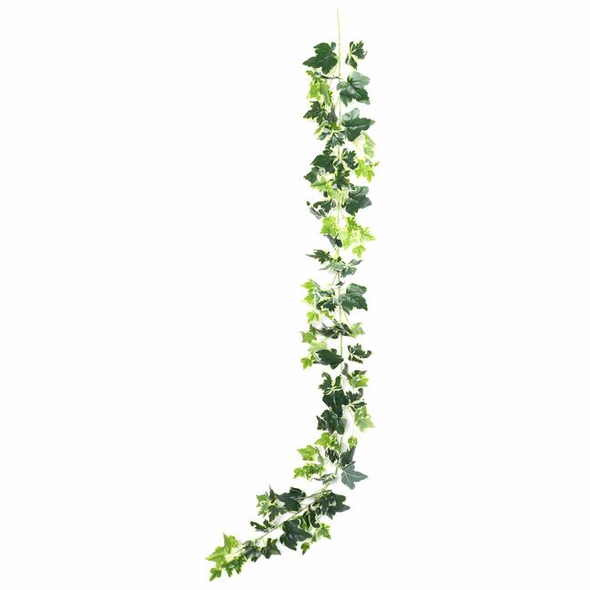Sztuczna girlanda Bluszcz biało-zielona 190 cm