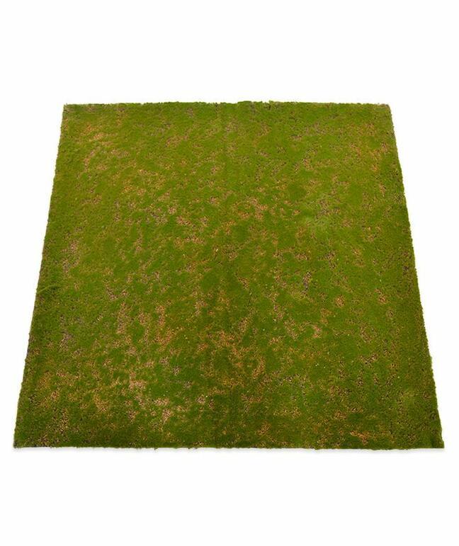 Mata ze sztucznego mchu 100 x 100 cm - zielona