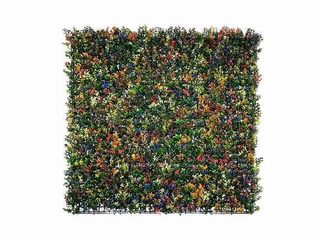 Panel z kwiatów sztucznych Buxus wielobarwny - 50x50 cm