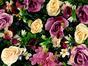 Panel ze sztucznych kwiatów Róża i Hortensja - 40x60 cm