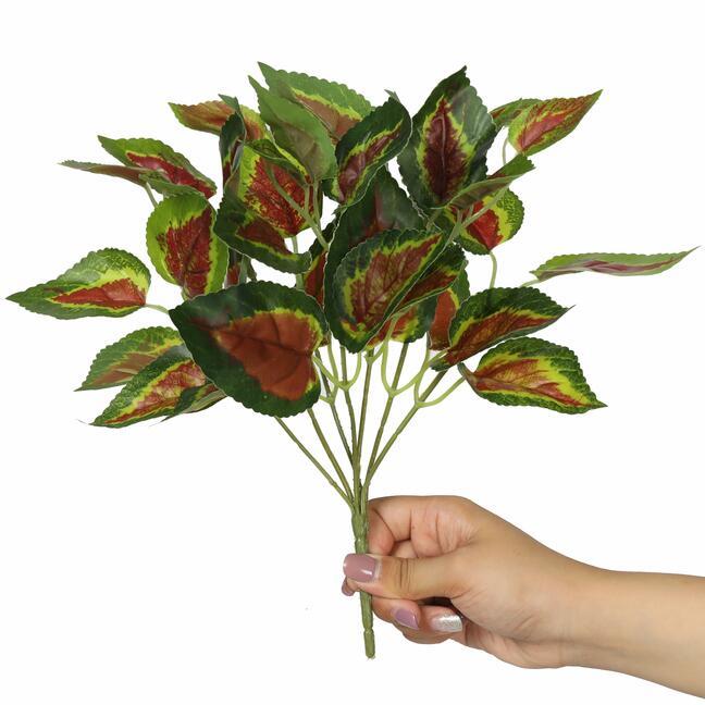 Roślina sztuczna Bazylia czerwona 25 cm