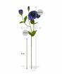 Sztuczna gałązka Eustoma niebieska 80 cm