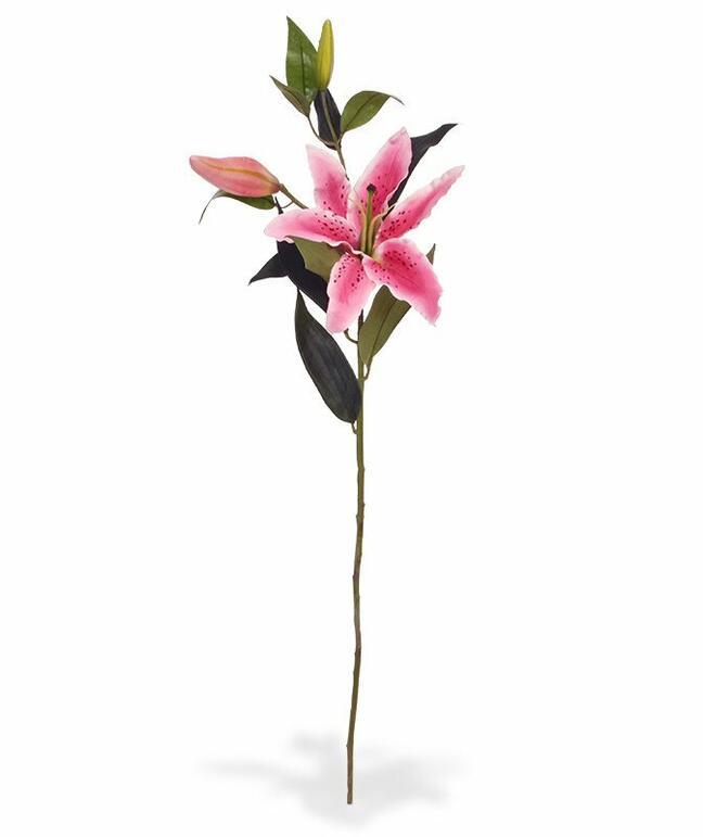 Sztuczna gałązka Lilia różowa 90 cm