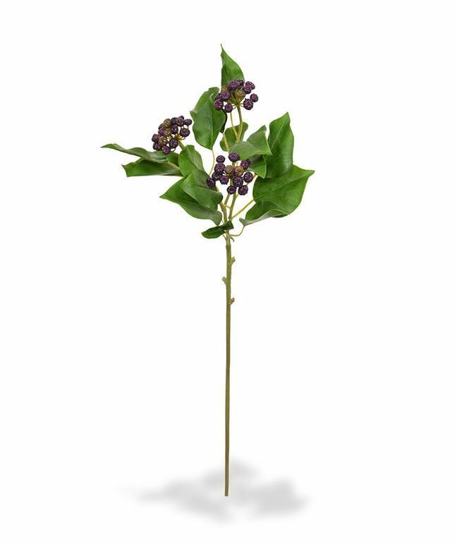 Sztuczna gałązka Ostrokrzew radełkowany niebieska 60 cm