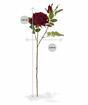 Sztuczna gałązka Róża bordowa 60 cm