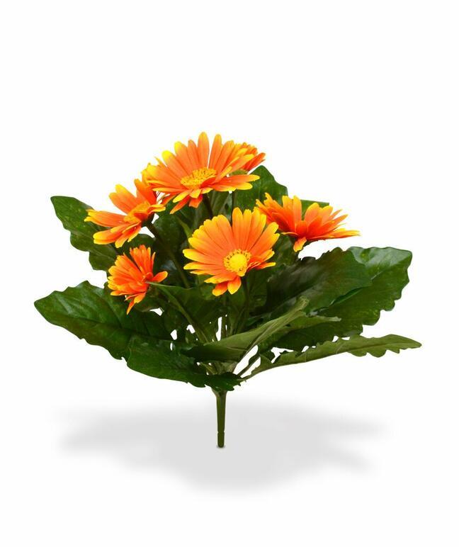 Sztuczna gerbera pomarańczowa 30 cm