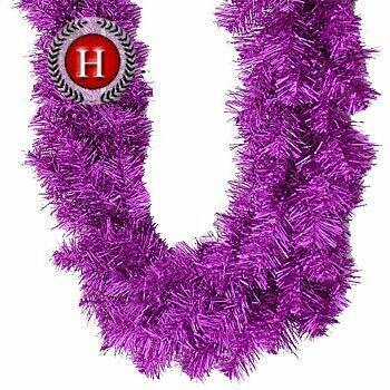 Sztuczna girlanda Błyszcząca różowa jodła 300 cm