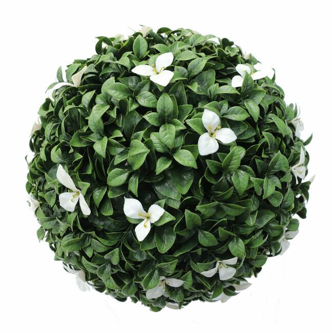 Sztuczna kula Gardenia biała 45 cm