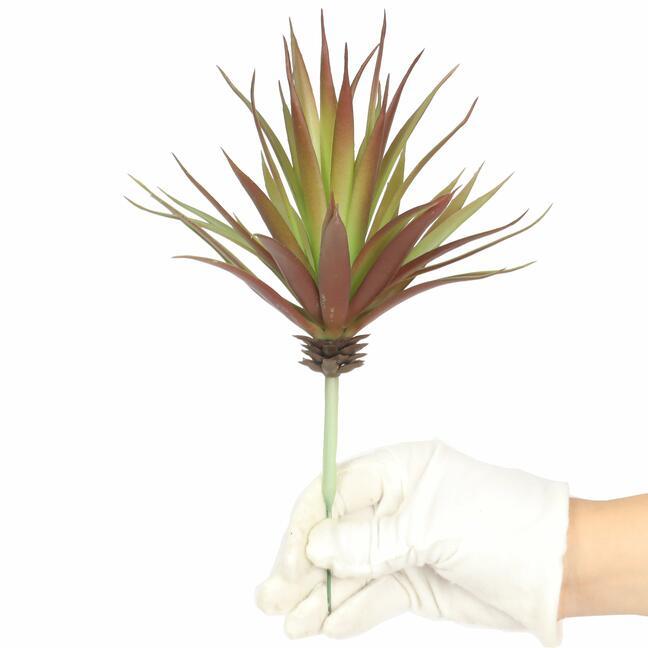 Sztuczna roślina Agawa bordowa 20 cm