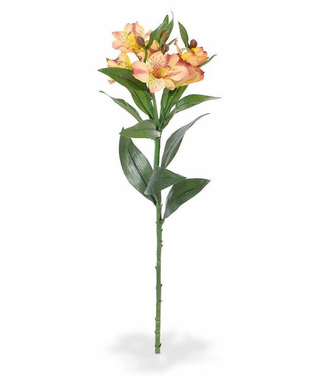Sztuczna roślina Alstroemeria żółta 63 cm