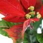 Sztuczna roślina Świąteczna róża czerwona 25 cm