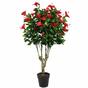 Sztuczny czerwony Hibiskus 135 cm