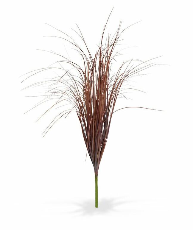 Wiązka sztuczna żłobiona bordowa trawa 80 cm